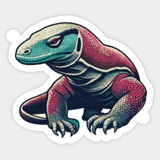 Komodo dragon art Sticker